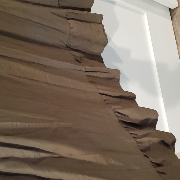 Dress, olive green, off shoulder, boho - Picture 3 of 3